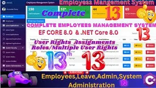 EP 13 Complete Employees Management System Using ASPNET Core MVC, EF Core,SQL|AdminLTE|Perform CRUD💥