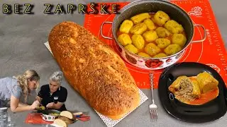 ZA RUČAK-PUNJENE PAPRIKE S MESOM I HLJEB OD 3 VRSTE BRAŠNA💜