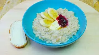 Овсяная каша на молоке. Как правильно готовить и варить. Oatmeal with milk.