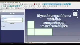 Freecad draft - scale an object, problems with the comma