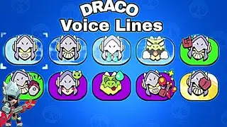 DRACO VOICE LINES & ANIMATED PINS | Brawl Stars