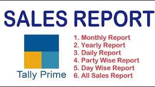 Sales Report in Tally Prime | How To Check Sales Report In Tally Prime | Annual Sales Report Tally