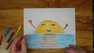 Как нарисовать Закат на Море Легко / Рисуем Для Детей