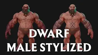 GAME READY - Dwarf male stylized - 3D Characters