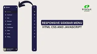 Responsive Side Navigation Bar in HTML CSS And JavaScript | @SyntaxStudioTv