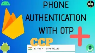 Phone Authentication with firebase using country code picker in android studio Tutorial#-2