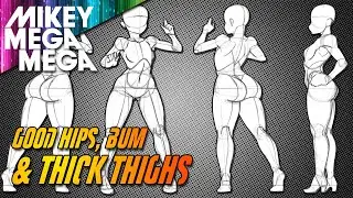 MAPPING GOOD HIPS BUM & LEGS CHARACTER SHEET (How To Draw)