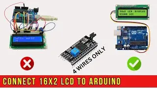 how to connect 16x2 lcd display with Arduino using i2c module interface