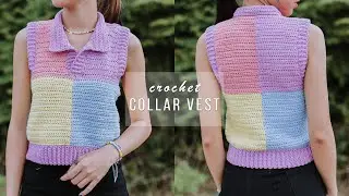 Crochet Collar Vest Tutorial | Chenda DIY