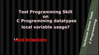 A C Programming question on local variable usage