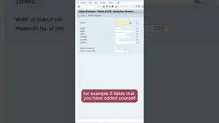 SAP GUI add more field for selection #sapgui #sap #table #selection