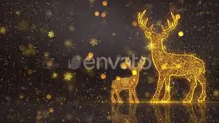 Christmas Rein Deer Background 2 | Motion Graphics - Envato elements