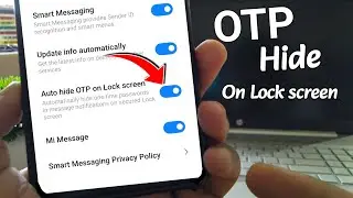 How to hide otp on lock screen | Lock screen me message kaise band kare | Otp hide on lock screen