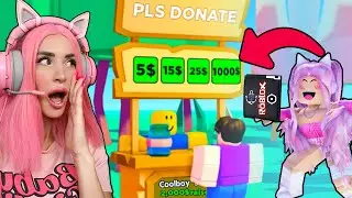 ЗАДОНАТИЛА игрокам РОБУКСЫ в игре PLS DONATE ROBLOX