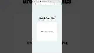 Building a Drag and Drop File Uploader in Next Js #nextjs #react #coding