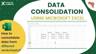 HOW TO CONSOLIDATE DATA USING MICROSOFT EXCEL BY EXCEL IN A MINUTE