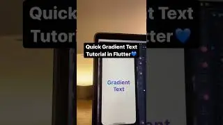 Easiest Gradient Text in Flutter💙 #flutter #fluttertutorial #flutterdev