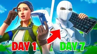 1 WEEK Fortnite Keyboard and Mouse Progression! (Controller to KBM)