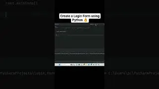 login Form Using Python #python #programming #codeandteawithsamiullah #loginform