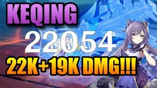 Keqing Physical Build Showcase  22k + 19k DAMAGE!!! |  Genshin Impact