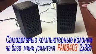 Cамодельные компьютерные колонки на базе мини усилителя PAM8403