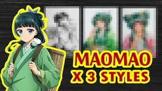 Draw MaoMao X 3 Styles - Kusuriya no Hitorigoto 