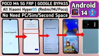 All Xiaomi HyperOS | Poco M4 5G FRP Bypass | Android 14