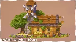 Minecraft : How to Build a FARMER House For a Village | Tutorial ( EASY )