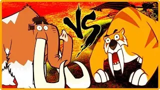 WOOLLY MAMMOTH VS SMILODON | ICE AGE WAR | Dinosaur Battle Ground Episode 6 | Dinosaur For Kids