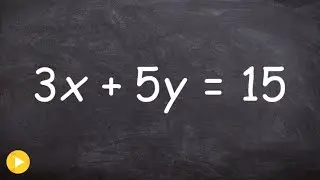 Learn how to graph an equation in standard form using the intercept method