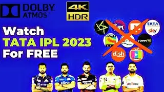 IPL 2023 WATCH FREE , AIRTEL VI JIO सभी network पर free me dekhe 101% 4K HDR IPL FREE WATCH #IPL2023