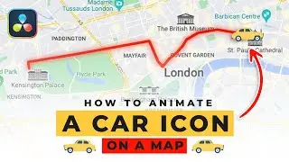 Animate a Car Icon on a Map in Davinci Resolve