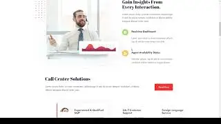 Hotline Call Center andTelemarketing Elementor Template Kit 13 center