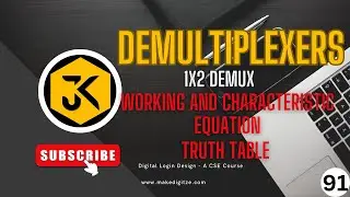 91 || DLD || De-Multiplexers Explained: Basics, 1X2 DEMUX Working, and Characteristic Equation #gate