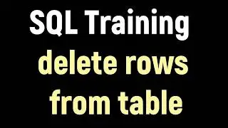 SQL delete statement to remove rows from table