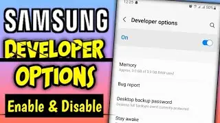 How to Enable & Disable Developer Options on Samsung Galaxy A03,A13,A23,A33,A53,A73 | Samsung mobile