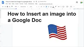 How to insert an image into a Google Doc