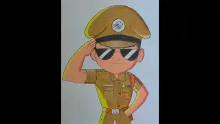 Little Singham Drawing || How to Draw and Colour Little Singham.