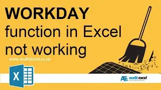 Excel WORKDAY function not working