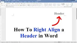 How To Right Align a Header in Word