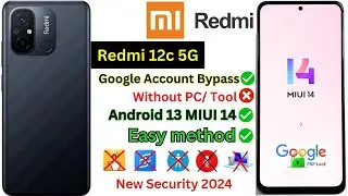 Redmi 12c FRP Bypass [Without PC] MIUI 14 Latest 2024 Google Account ✅ Gmail Lock Trick!