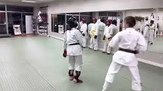 Karate Black-Belt Candidates in Sacramento Sparring