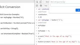 7a. JavaScript Explicit vs. Implicit Conversions