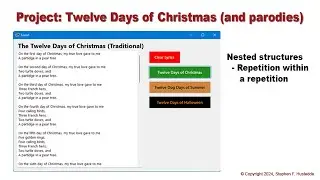 OOP Programming (VB) - 08F Twelve Days of Christmas project