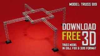 Download Free 3D Truss Models in FBX, OBJ, & 3DS Formats from the Provided Link in the Description