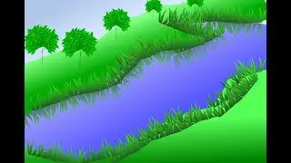 Inkscape Victor Flat Landscape Tutorial for Beginner - Flat Nature Art | Flat River | Field art