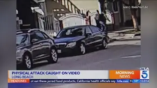 Attack on woman pushing stroller caught on video