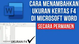 100% Berhasil!!! Cara Menambahkan Ukuran Kertas F4 di Microsoft Word Secara Permanen