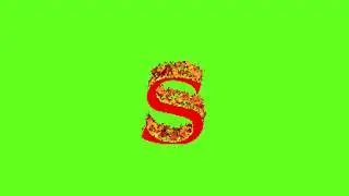 S/Green Screen/S Alphabet/ A-Z Alphabet in green Screen/Fire Effect Alphabet/Green Screen Characters