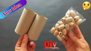 Very nice idea with beads and tissue paper rolls!  Amazing recycling idea 😍👌